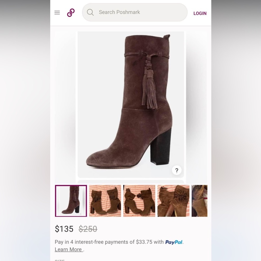 Vince Camuto Women's Brown Grey
Fermel Slouch Tassel Boot Sz 10 M -2697